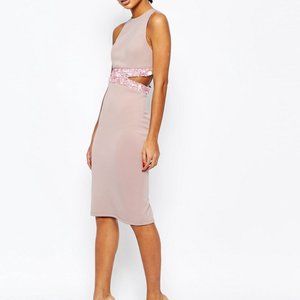 ASOS dress with sequins & cut outs
